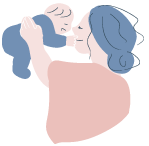 お母さんと赤ちゃんのイラスト